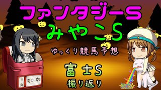 【2021年みやこステークス・ファンタジーステークスゆっくり競馬予想】みやこSは、コース連対率100％のウマでガッツリ。ファンタジーSは超ロケットスタートのあのウマで高配当。富士ステークス振り返りも。