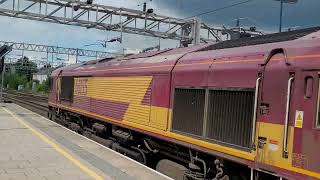 4Z82 - DB66s - ex-EWS DB 66155 on a DB red HTA move from Willesden to Warrington Arpley sidings