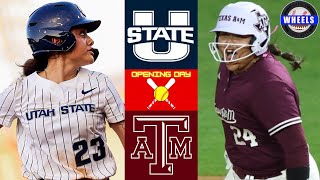 Utah State vs #7 Texas A\u0026M Highlights | 2025 College Softball Highlights