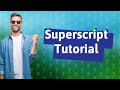 How do you superscript in Google Slides?