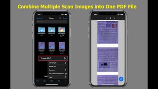 How to Merge Multiple Scan Files into One PDF File in iPhone
