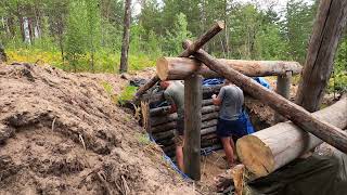 HOW to build a SECRET BUNKER in the forest from START to FINISH 15 days in the forest. WOODWORKING