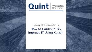 Lean IT Essentials  - How to Continuously Improve IT Using Kaizen