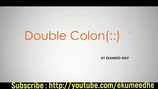 Double colon- Constructor reference example