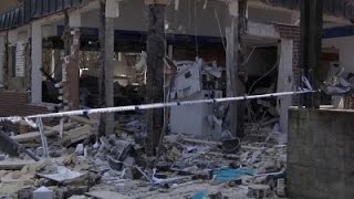 Raw: Robbers Destroy Building To Get ATM