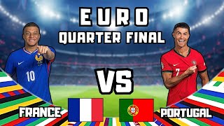 EURO Quarter finals - Portugal VS France - FC 24 prediction #ronaldo #mbappe #euro