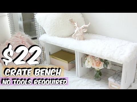 CRATE BENCH HACK DIY CRATE FURNITURE CRATE BENCH HACK DIY CRATE FURNITURE