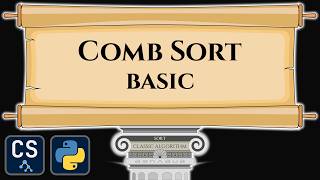 Comb Sort [basic] Algorithm Visualization | Step by Step Python Code Animation