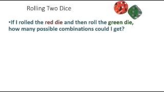10.1 Rolling two dice possible outcomes