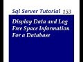 Display Free Space in SQL Server Database