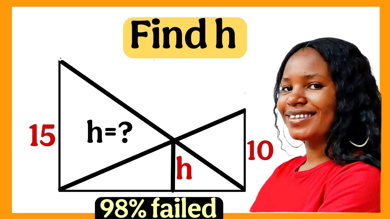 A Nice Geometry Math Question Solve For H Youtube