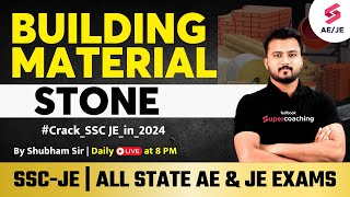 Stone | Building Material for SSC JE 2024 | Civil by Shubham Sir