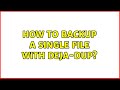 Ubuntu: How to backup a single file with deja-dup?