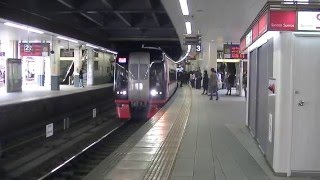 名鉄2200系2211F到着　特急中部国際空港行き　自動放送あり！　動画No.143