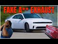 Dodge debuts FINAL VERSION of New CHARGER EV w/ UPDATED Exhaust Sound doing DONUTS!