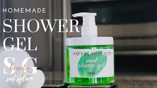 HOMEMADE SHOWER GEL | SIMPLE AND CLEAR MINT DIY BODY WASH