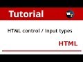 HTML Tutorials: HTML control / input types