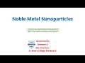 Noble Metal Nanoparticles