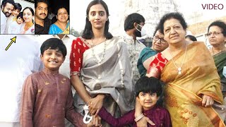 Jr NTR Wife And Sons Visuals @Tirumala | Lakshmi Pranathi | Abhay Ram | Bhargav Ram | Jr NTR Mother