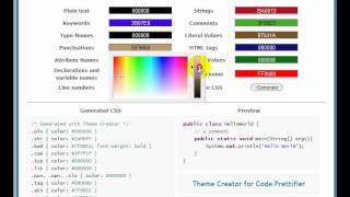 Theme Creator for Google Code Prettifier