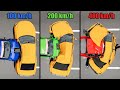 Damage to Сars at Different Speeds (100, 200, 400 km/h) - Beamng drive