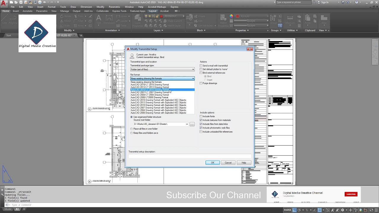 Autocad Tips # Etransmit # Bulk Xref Binding - YouTube