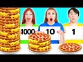 100 تحدي طبقات الطعام #4