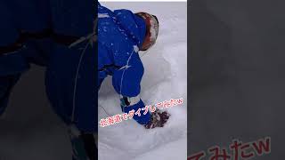 北海道旅行でテンション爆上がりした配信者が雪にダイブしてみたw #shorts #北海道 #雪 #スプラトゥーン3 #ゲーム配信 #スノーモービル #旅行vlog #旅行