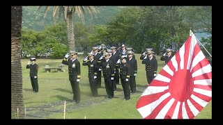 令和5年　5月　海上自衛隊練習艦隊　愛媛三机九軍神慰霊碑献花式