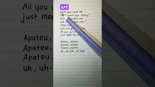 Learn English Through Song : APT with ROSE \u0026 Bruno Mars #shorts