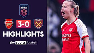 Beth Mead back on the scoresheet 💪 | Arsenal 3-0 West Ham | WSL Highlights