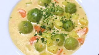 This Brussels sprouts recipe is so delicious I make it every day! Brussels sprouts and cheese soup