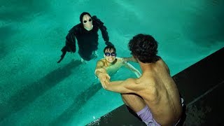 SCARY MONSTER INVADES OUR SWIMMING POOL AT 3AM!