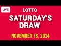 The National Lottery Lotto Draw Live Results from Saturday 16 November 2024 | lotto live