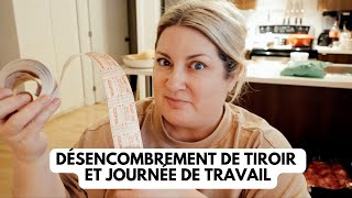 DÉSENCOMBREMENT DE TIROIR ET JOURNÉE DE TRAVAIL À LA MAISON - VLOG - EVE MARTEL