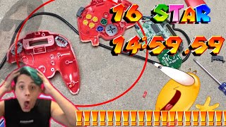 i played MARIO 64 16 STAR in 14 MINUTES without a HORI..... HERES HOW