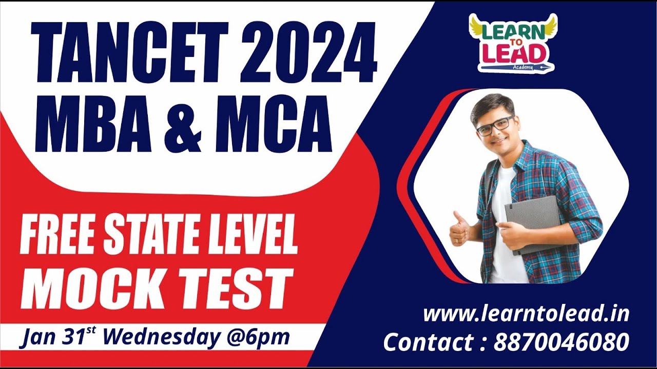 TANCET 2024 | MBA & MCA | STATE LEVEL MOCK TEST | #tancet2024 # ...