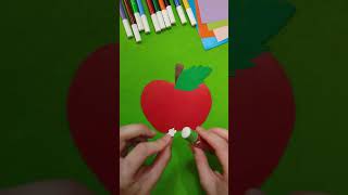 Red Apple 🍎 #tutorial #activities #creative #ideas #craft #papercraft #crafttutorial #apple #fruit