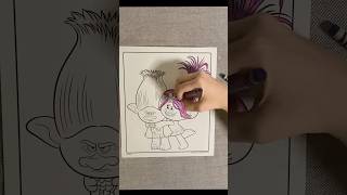 Trolls movie Poppy #coloringbook #trolls #coloring