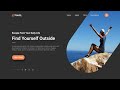 Create a Responsive Travel Website Using HTML CSS & JavaScript | Travelling Website Hero Design