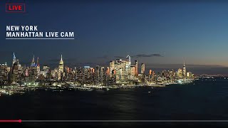 🔴[24/7 LIVE 4K]  GOLDEN HOUR MANHATTAN NEW YORK LIVE CAM-Lofi🗽 뉴욕 맨해튼 라이브 캠