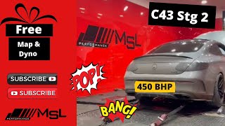 MSL Performance stage 2 Mercedes C43 450 BHP with pops \u0026 bangs 💥