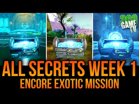 All Encore Secrets Week 1 (Secret Chests, Catalyst, Intrinsic Advantage) – BETTER VERSION – Destiny 2