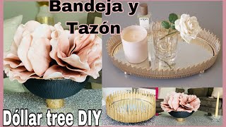 DIY BANDEJA DE ESPEJO /COMO HACER BANDEJAS DECORATIVAS DE ESPEJO/DÓLLAR TREE DIY