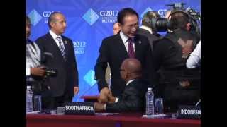 President Jacob Zuma attends G20 Summit  Los Cabos  Mexico