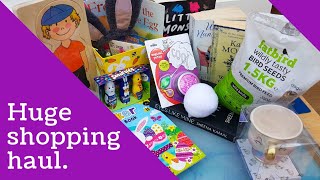 Huge shopping haul.  Poundland, Poundworld, The works, Wilko, Primark, Lidl and charity shops!