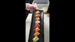 Amazing skill to make sushi from salmon 2022 #shorts