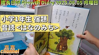 小学1年生宿題 | 音読 | はなのみち | 6歳、育児 、成長日記、パパ奮闘