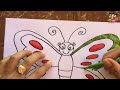 how to draw butterfly coloring pages art colours for kids learn colors