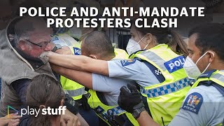 Wellington protest: Police and anti-mandate protesters clash on day 3 | Stuff.co.nz